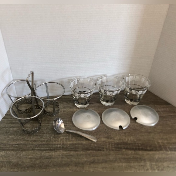 Vtg Dominion Glass Atomic Serving Set - Picture 9 of 13